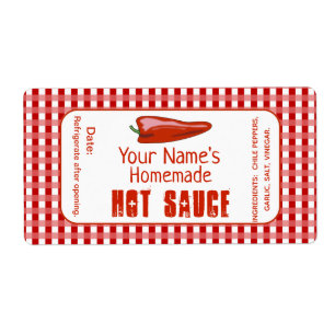 Sauce chaude personnalisée Étiquettes Cuisine mais