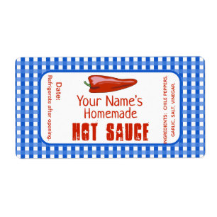 Sauce chaude personnalisée Étiquettes Cuisine mais