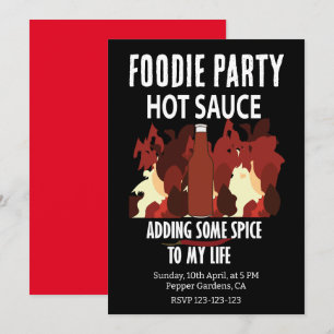 Sauce Piquante Ketchup Feu Rouge Invitation Fête a