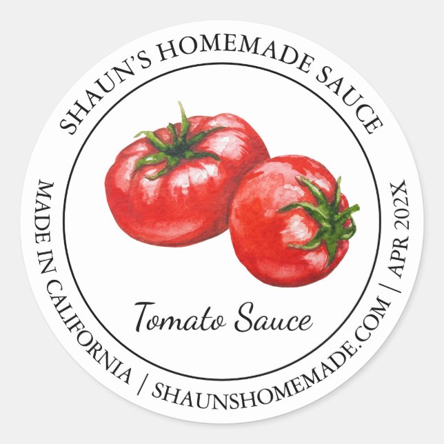 Sauce tomate étiquette moderne (Devant)