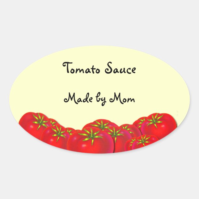 Sauce tomate Étiquettes de canne sur mesure (Devant)