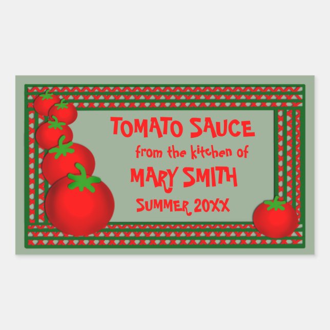 Sauce tomate ou Marinara Étiquettes personnalisés (Devant)