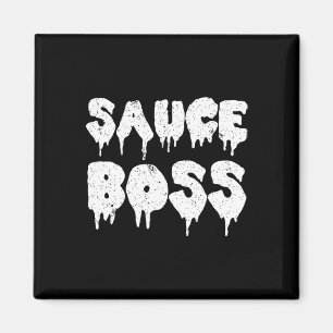 Saucenboss Chef BBQ Koch Essen Humorvoll Magnet