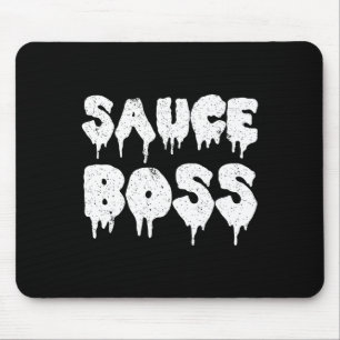 Saucenboss Chef BBQ Kochen Essen Humorvoll Mousepad