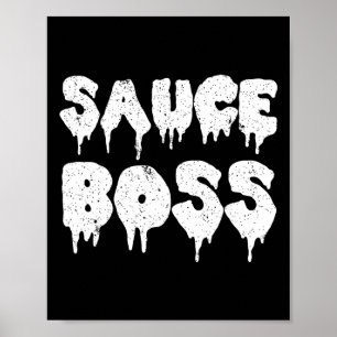 Saucenchef BBQ Koch Essen Humorvoll  Poster