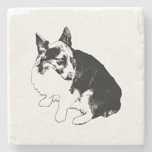 Saucer Sentinel Steinuntersetzer (Vorderseite)