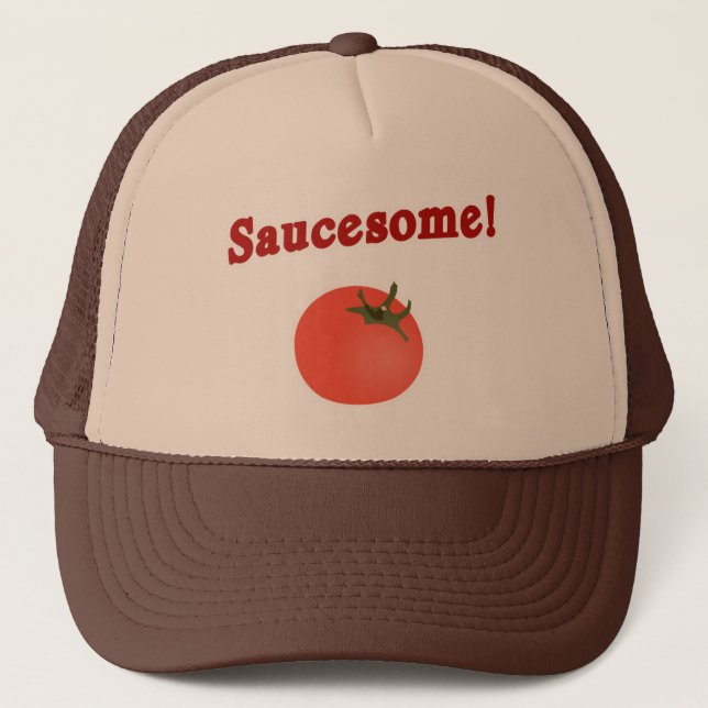 Saucesome lustiger italienischer Hut Truckerkappe (Vorderseite)