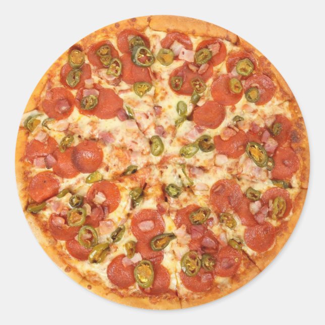 Saucisses et olives vertes Stickers Pizza au froma (Devant)