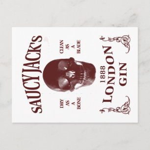Saucy Jacks Londoner Gin Postkarte