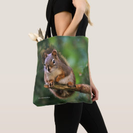 Saucy Red Eichhörnchen in der Tanne Tasche