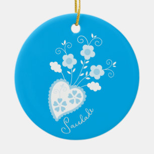 Saudade bedeutet, dass ich dir das portugiesische  keramik ornament
