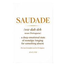 Saudade – Minimalistische portugiesische Definitio