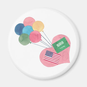 Saudi-amerikanischer runder Magnet