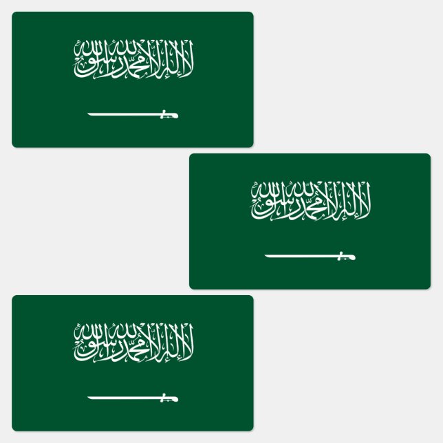 Saudi Arabia Flag Etiketten (Gruppe)