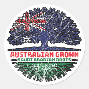 Saudi Arabia Saudi Arabian Australian Runder Aufkleber
