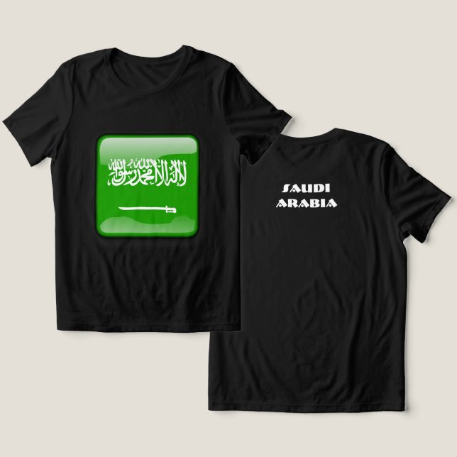 SAUDI ARABIA Sondergeschenk Blauer Tourist Klassik Tri-Blend Shirt (Design Vorderseite & Rückseite)