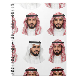 Saudi Arabian Men Portrait Pattern Notizblock