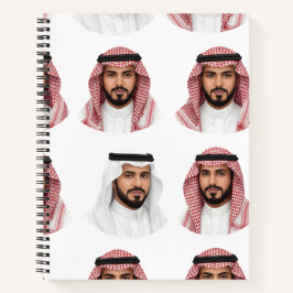 Saudi Arabian Men Portrait Pattern Notizbuch