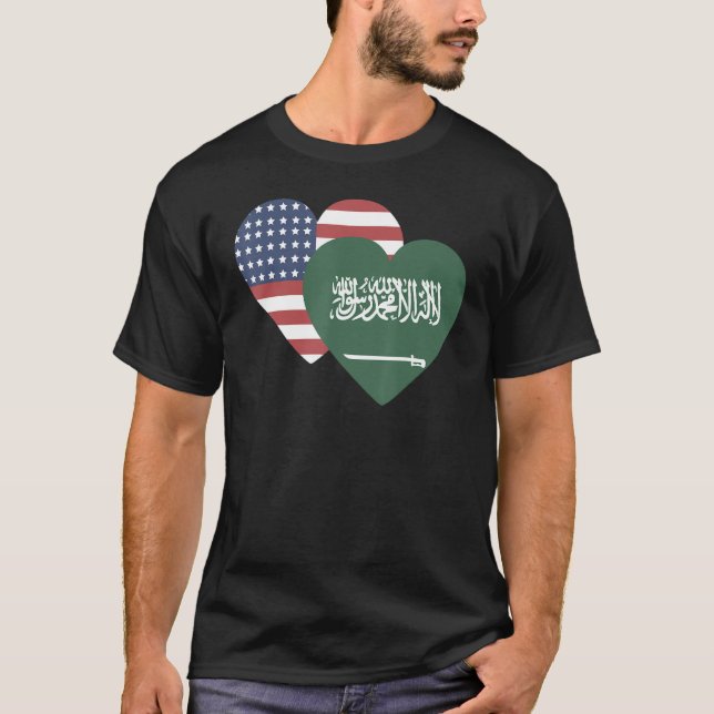 Saudi-Arabien als Nationalflagge für Männer, die z T-Shirt (Vorderseite)