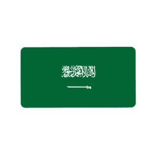 Saudi-Arabien-Flagge Adressaufkleber