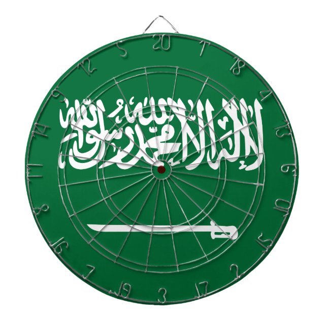 Saudi-Arabien-Flagge Dartscheibe (vorne)