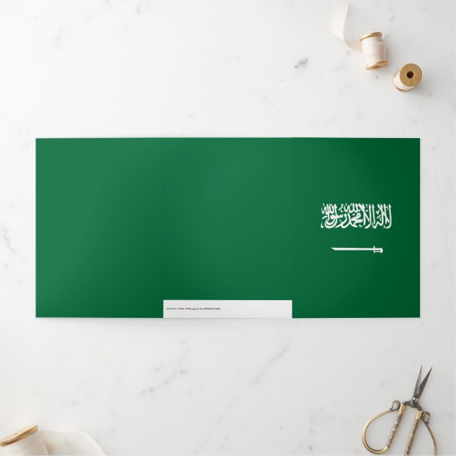 Saudi-Arabien-Flagge Dreifach Gefaltete Karte (Außenbereich)
