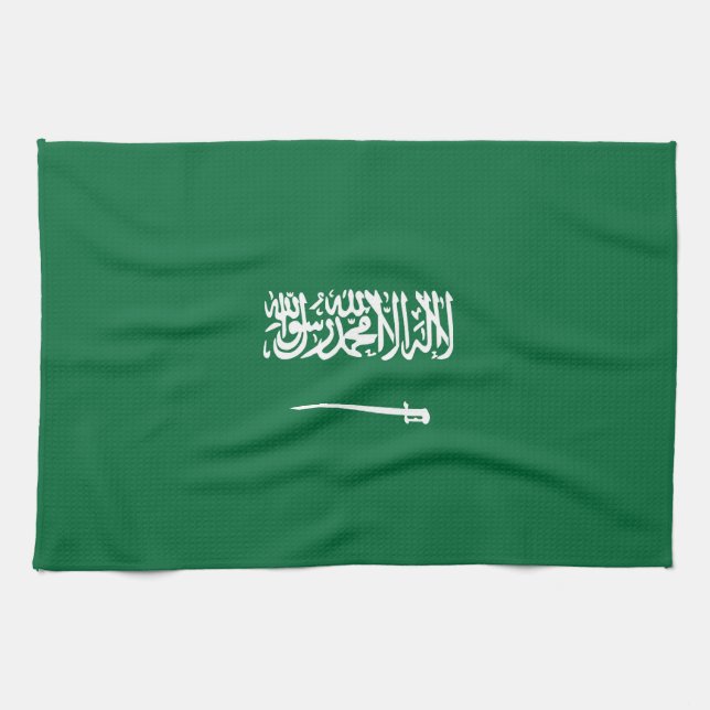 Saudi-Arabien-Flagge Geschirrtuch (Horizontal)