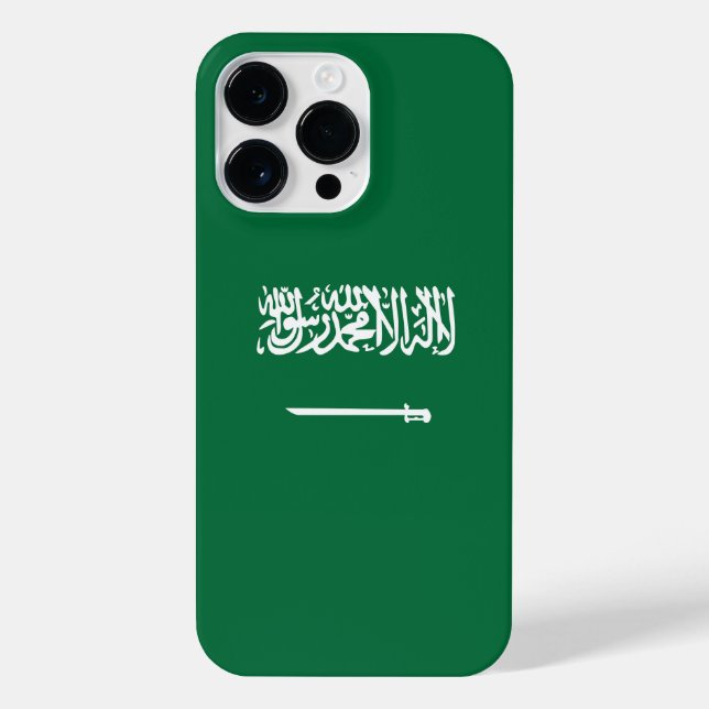 Saudi-Arabien-Flagge iPhone 14 Pro Max Hülle (Rückseite)
