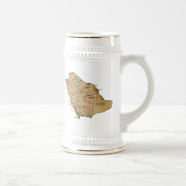 Saudi-Arabien Flagge ~ Karte Tasse (Rechts)