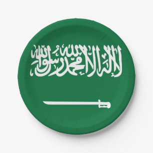 Saudi-Arabien Flagge Pappteller