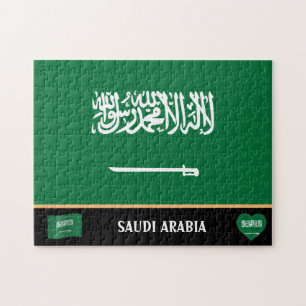 Saudi-Arabien-Flagge und Saudi-Arabien