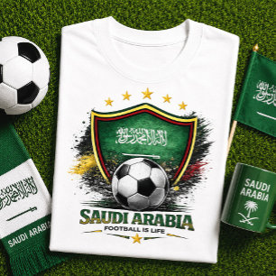 Saudi-Arabien Fußballfan Saudi Fußball Weltmeister T-Shirt