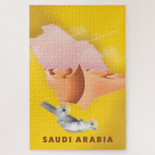 Saudi-Arabien illustriertes Reiseplakat.