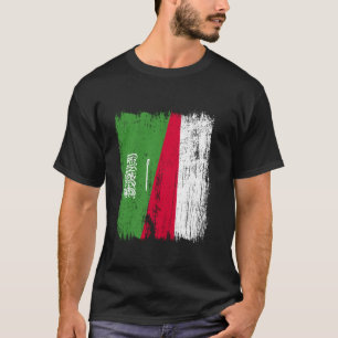 Saudi-Arabien Polen Halbfahne Saudi-Polnischer Vor T-Shirt