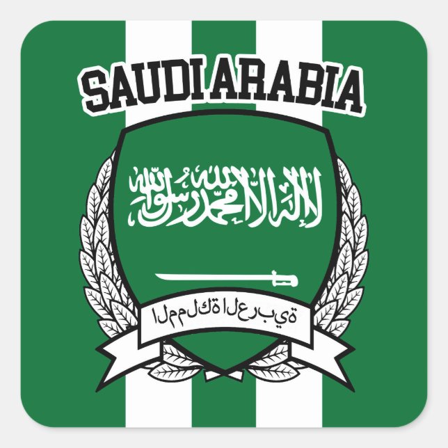Saudi-Arabien Quadratischer Aufkleber (Vorderseite)