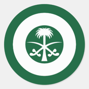 Saudi-Arabien-Roundel-Nationalflagge-Symbol Armee Runder Aufkleber