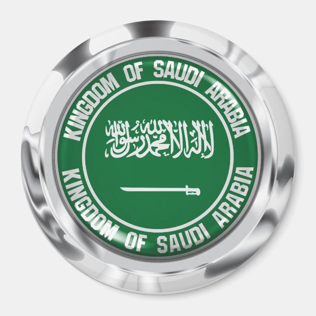 Saudi-Arabien-Runde Magnet (Vorne)