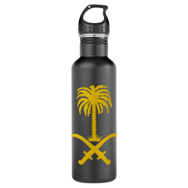 Saudi-Arabien-Shirt - Saudi-Arabien-Emblem-Shirt Edelstahlflasche (Vorderseite)