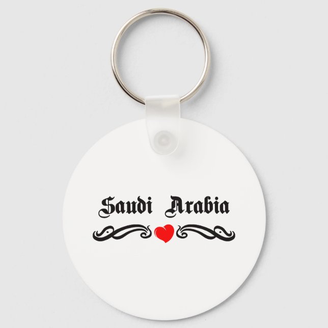 Saudi-Arabien Tattoo-Stil Schlüsselanhänger (Vorderseite)