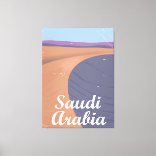 Saudi-Arabien Vintage Reiseplakat Leinwanddruck