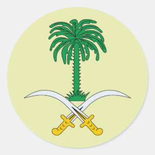 Saudi-Arabien Wappen Detail Runder Aufkleber