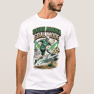 Saudi-Arabien Ziel Modus Skelett Stürmer Nationen T-Shirt