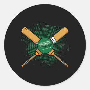 Saudi-Arabischer Cricket-Schläger und Ll Runder Aufkleber