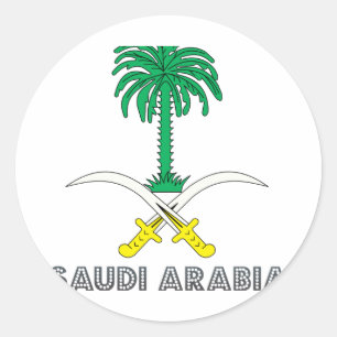 Saudi Emblem Runder Aufkleber