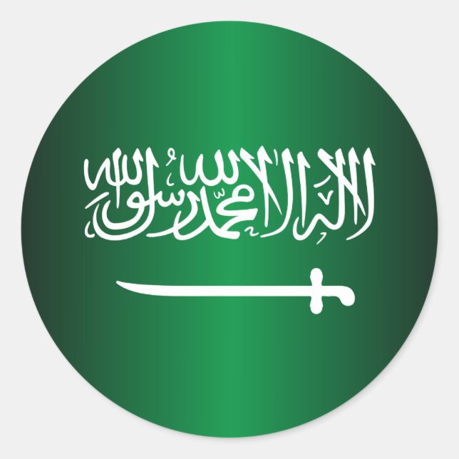 Saudi Flag Stickers (Vorderseite)