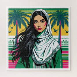 "Saudi-Pop Queen - Bold Heritage Art for National