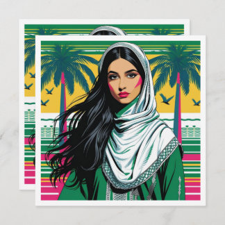 "Saudi-Pop Queen - Bold Heritage Art for National