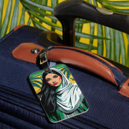 "Saudi-Pop Queen - Bold Heritage Art for National Gepäckanhänger