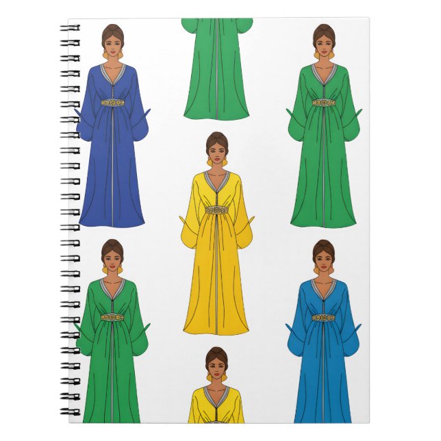 Saudi Women in Colorful dress Notizblock (Vorderseite)