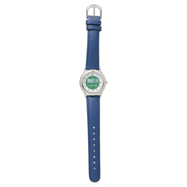 saudische Flagge Armbanduhr (Flach)